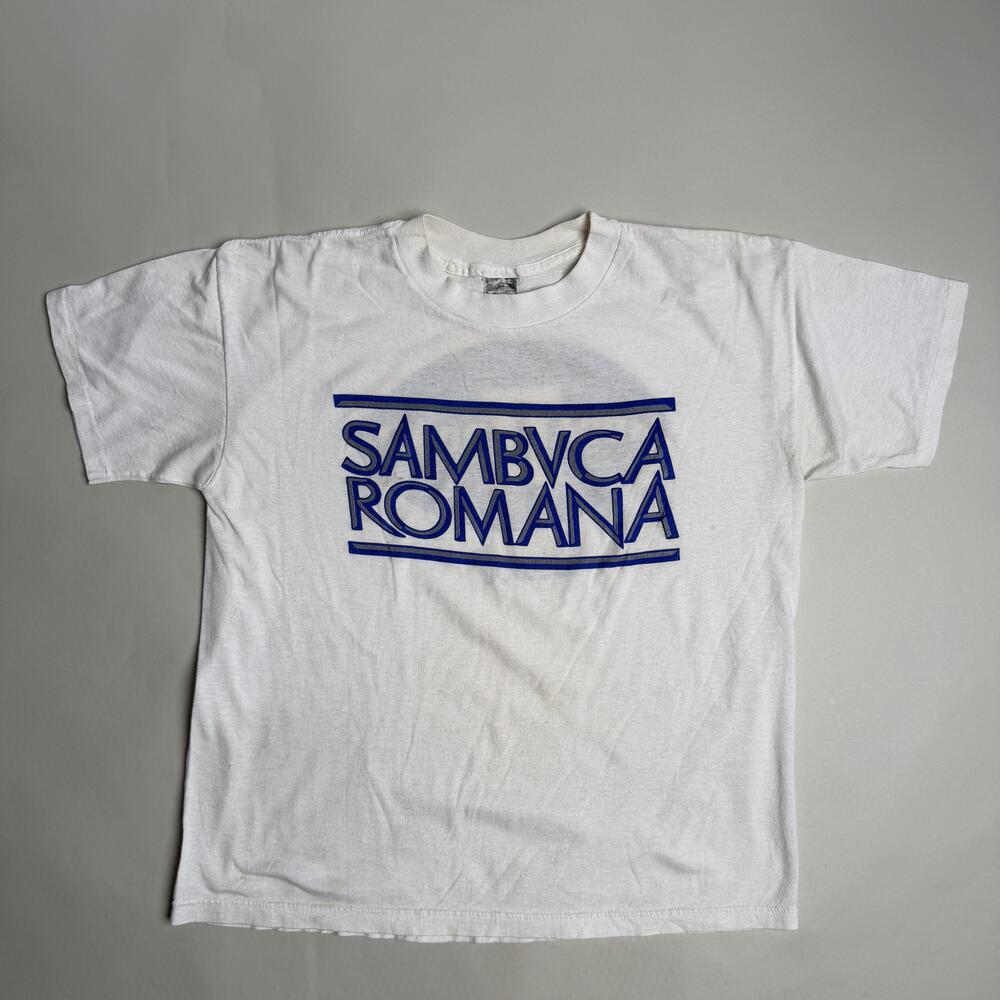 Vintage Sambuca Romana Shirt Mens Medium White White House Buca Bowl II Tee